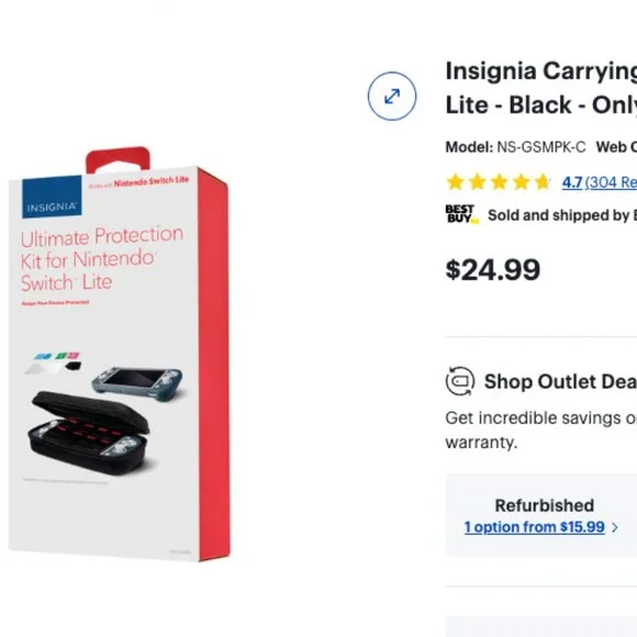 Nintendo Switch Lite & Insignia Protection Kit - Picture 12 of 12